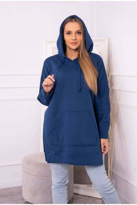 Dark blue jumper with slits on the sides