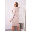 Beige dress with a hood