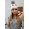 Gray and white women's hat K323