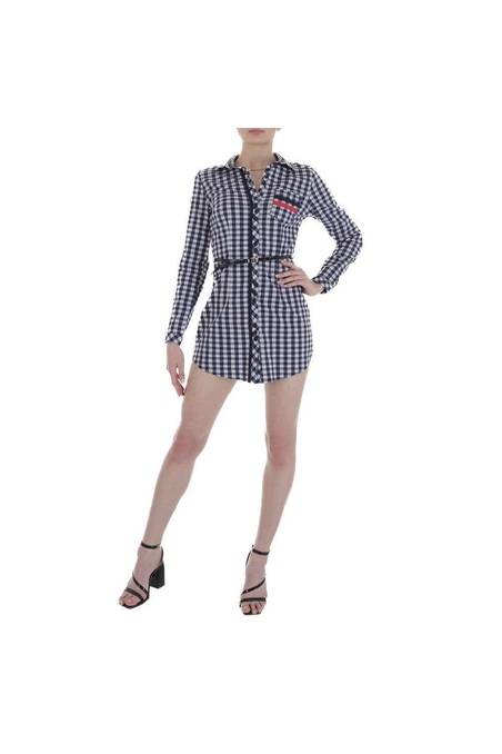 Blue checkered tunic GR-7462