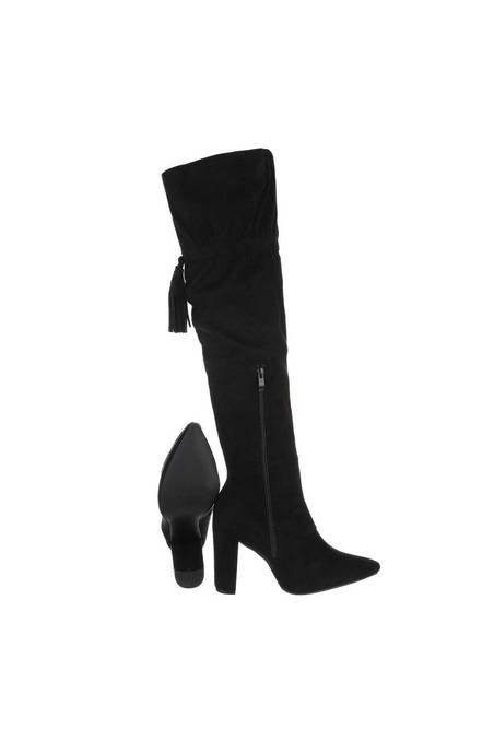 Women's black over-the-knee boots GR-M287