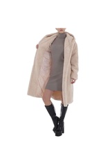 Beige winter coat for women GR-8871