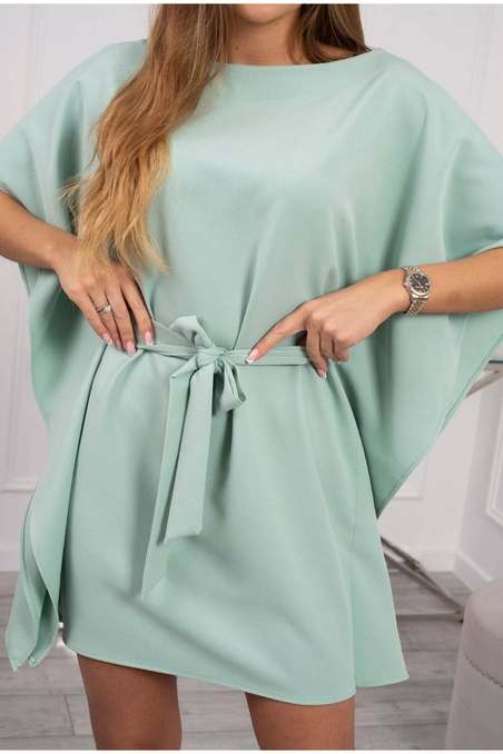 Mint color elegant dress KES-23789-9016