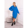 Blue leisure dress with slit KES-23854-9168