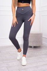 Graphite colored leggings KES-23924-9429