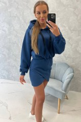 Blue dress with hood KES-23939-9432