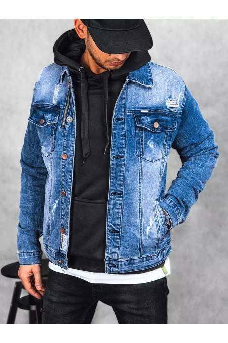 Men's Blue Denim Jacket Dstreet TX4367