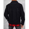 Men's Black Denim Jacket Dstreet TX4374