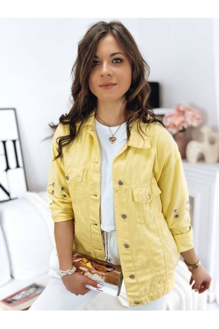 Women's denim jacket RECCE yellow color Dstreet TY3457