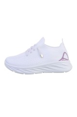 Low, white sneakers for women J503-3-white