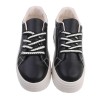 Black low sneakers for women J504-black