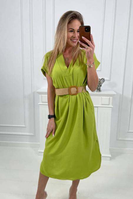 Kiwi dress with belt KES-24037-5904