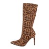 Damen High-Heel Stiefel - leopard-NN247-leopard