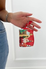 Moteriška piniginė su Kalėdiniu motyvu BB315-160-PR4 raudonos palvos KES-26137-BB315-160-PR4