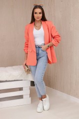 Women's jacket elegant salmon KES-28040-9709