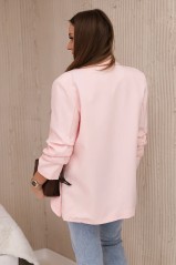 Women's jacket elegant light powder color KES-28041-9709